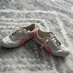 Reebok Women's White and Coral Sneakers